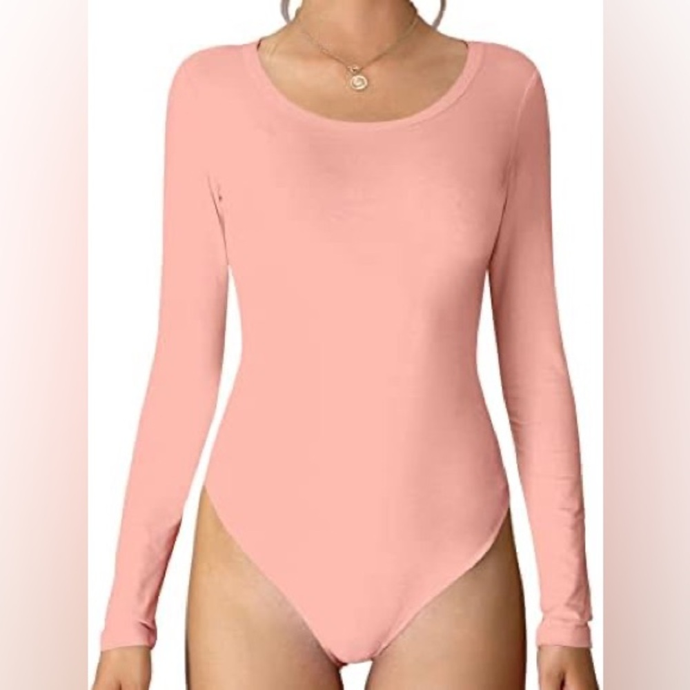 Mangdiup Pink Sleeved Bodysuit